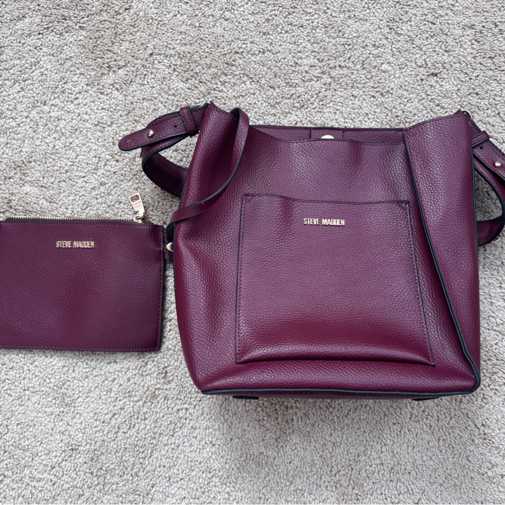 Steve Madden Plum Tote with Pouch